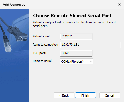 Select Remote Serial Port