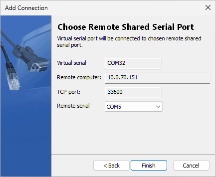 Select Remote Serial Port