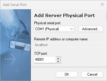 Add Server Serial Port