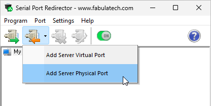 Serial Port Redirector Toolbar