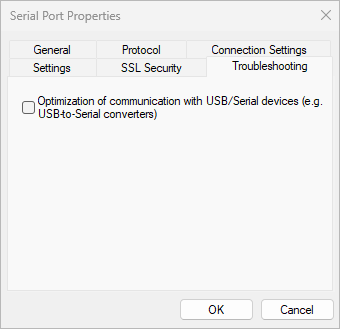 Serial Port Redirector - Troubleshooting