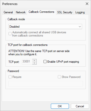 Callback Settings