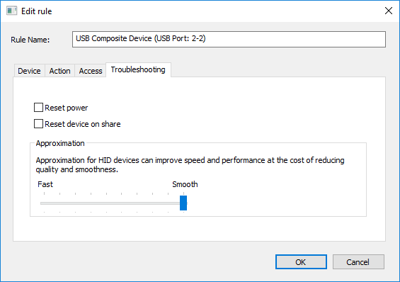 Rule creation dialog