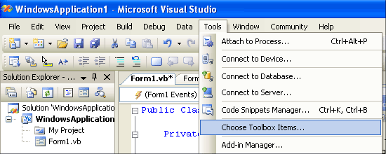 Virtual Serial Port Control SDK - Microsoft Visual Studio 2005, Visual Basic