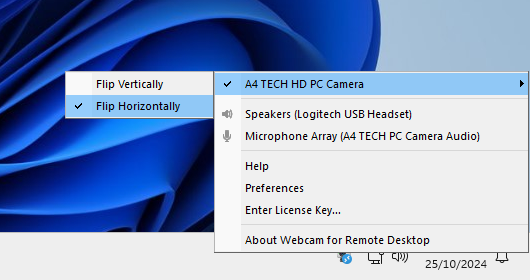 Webcam flip