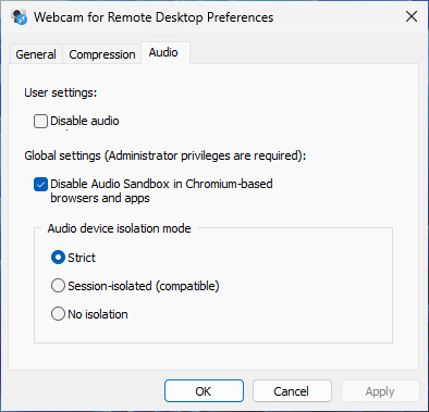 Audio Settings